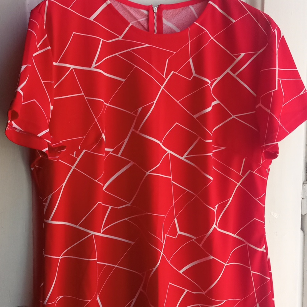 Short sleeve shift dress Purchased in Spain XL-Europen size 48